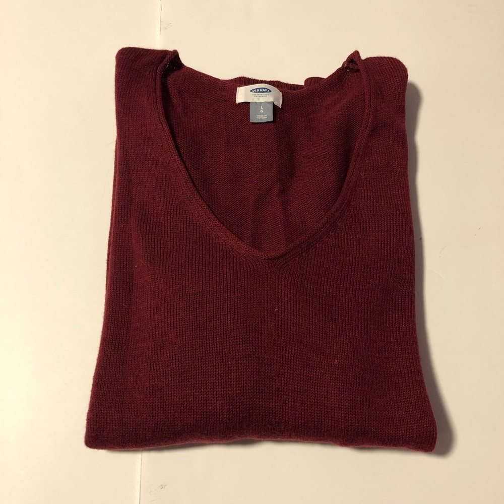 Old Navy V Neck Red Sweater